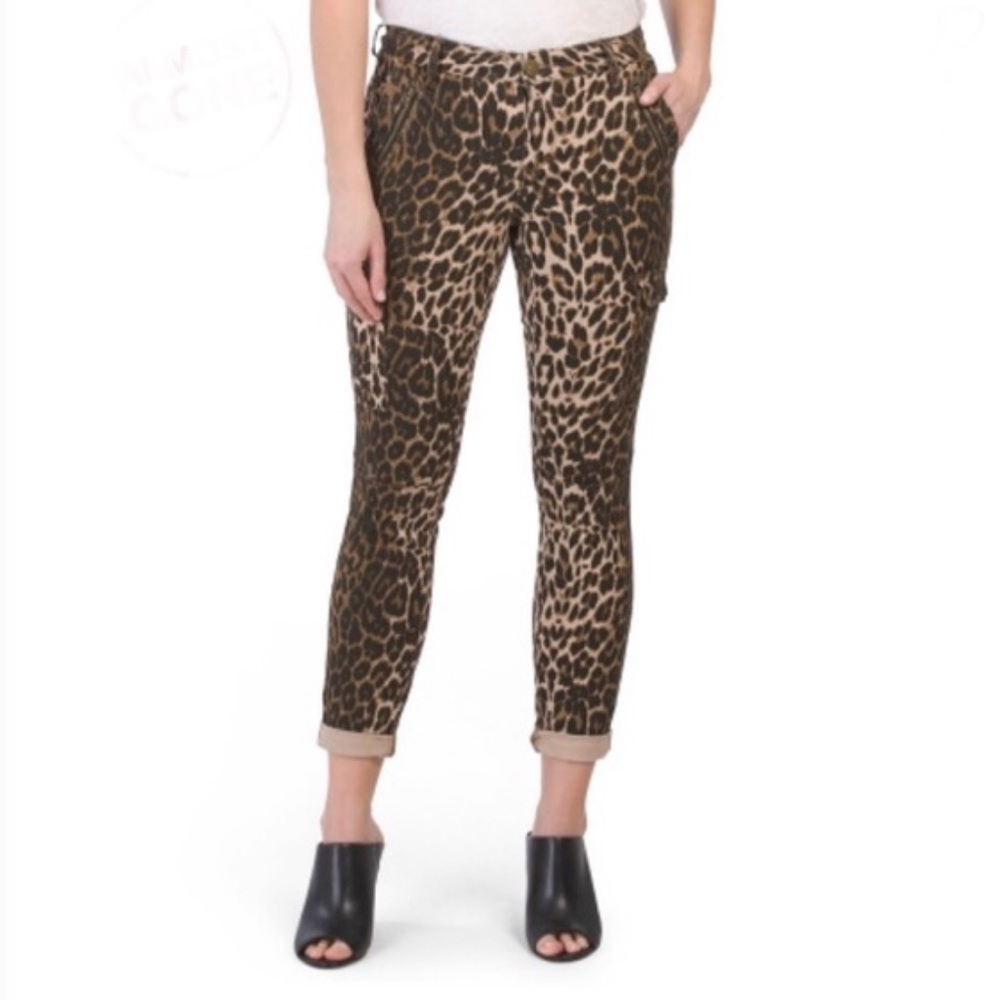 Ashley Mason Leopard Print Cargo Pant